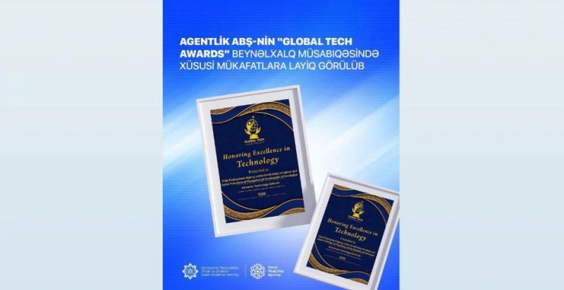 “Global Tech Awards”: Dövlət Məşğulluq Agentliyi 2 nominasiya üzrə uğur qazandı